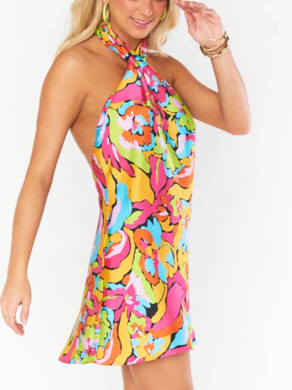 Show Me Your Mumu Halter Mini Dress